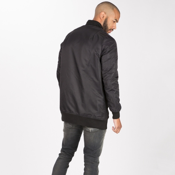 R13 Oversized Winter MA-1 Flight Black Jacket - Picture 2 of 12